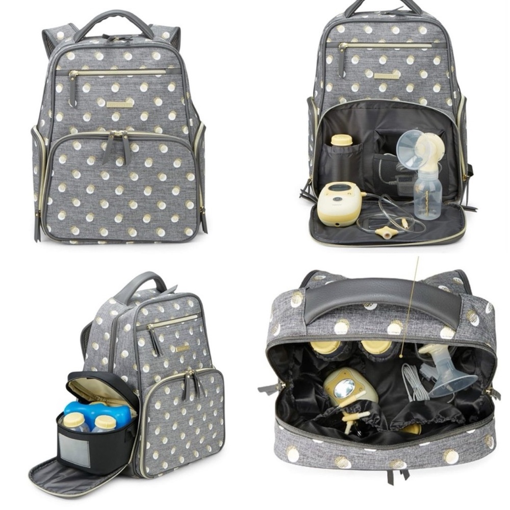 Bananafish Backpack Diaper Bag Gray